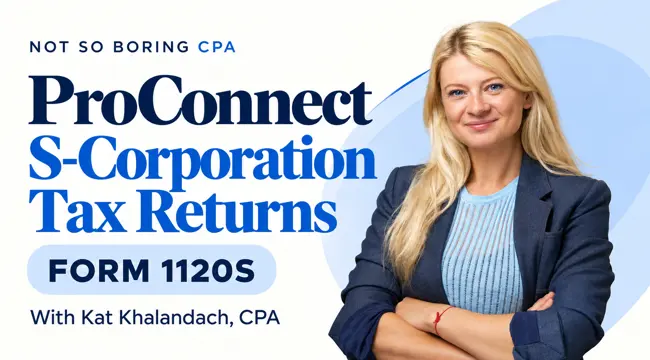 proconnect Form 1120S course